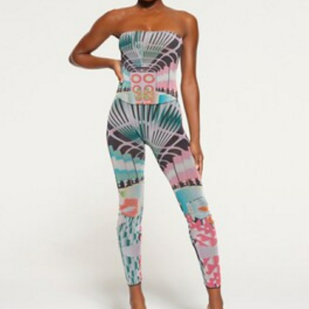 SKIMS Art Deco Train Summer Mesh leggings pants XL NWT